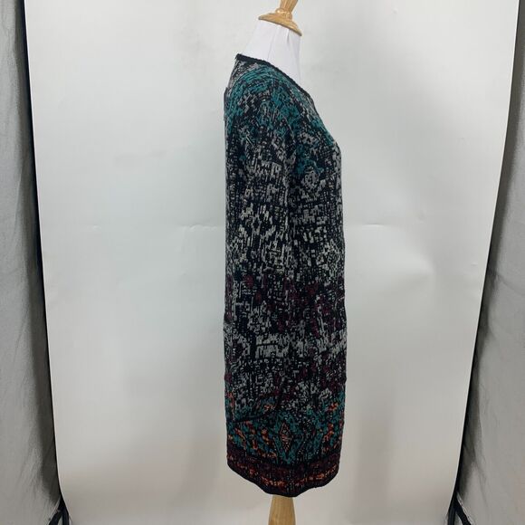 J.Jill Longline Coatigan Womens XS Extra Small Wool Blend Button Front Art Wear - Picture 4 of 14